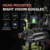 WGFXYBFY NV8160 Head-Mounted Night Vision Goggles,Rechargeable 2.7 Inch Night Vision Binoculars,1312FT Digital Infrared Spoce for Adults,7 Infrared Adjustment,with 32GB SD Card view 2