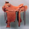 AD Saddlery Wade Tree A Fork Roping Ranch Work Leather Premium Western Horse Saddles for Horses Handmade Equestrian Trail Horse Saddle Tack Size: 10"-18" inches Seat Wade (13) view 1