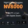 WGFXYBFY NV8000 3D 4K Head-Mounted Night Vision Binoculars,4 Color Effects Night Vision Goggles,7 Levels of Ir Adjustment,Rechargeable Night Vision Scope,Black view 2