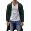 Sweater for Men Shawl Collar Long Cardigan Knit Fashion Sweater Fall Winter Loose Soft Overcoat Open Front Outerwear view 1