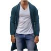 Sweater for Men Shawl Collar Long Cardigan Knit Fashion Sweater Fall Winter Loose Soft Overcoat Open Front Outerwear view 1