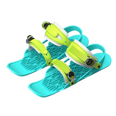 JBNCRYGD Ski Skates for Snow, Short Mini Skating Ski Shoes Snowskates Snowblades Skiboards, Portable Ice Skates for Snow Winter Sports,B