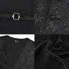 GUSLESON Black Vest Floral Suit Vest Tie and Bow Tie Set Silk Floral Waistcoat Necktie and Pocket Square Lapel Pin Set (0813-12-S) view 3