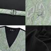 GUSLESON Silver Sage Green Vest Paisley Suit Vest Tie and Bow Tie Set Silk Tuxedo Waistcoat Necktie and Pocket Square Lapel Pin Set for Wedding (0807-17-3XL) view 3