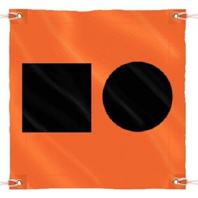5078341 36 Inch x 36 Inch Orange Colored Distress Signal Flag for Boats 50-78341