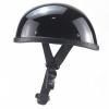 Small and Light DOT Approved German Style Motorcycle Helmet,Low Profile Cool Half Shell Electric Bicycle Helmet,Retro Moped Bike Beanie Helmets,Skull Cap for Adults Men and Women(Bright Black,Medium) view 1
