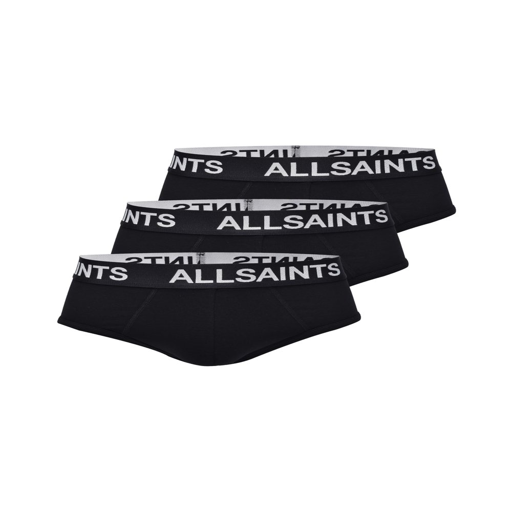 AllSaints 3pk Organic Cotton Brief (CONTOUR POUCH) Black