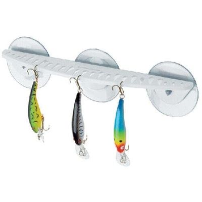 5079301 12 Inch White Plastic Lure Rack for Boats - Holds up to 25 Baits 50-79301