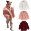 Toddler Kids Girls Faux Fur Jacket Coat Winter Warm Thick Fluffy Jacket Winter Jackets Furry Coat (Pink, 5-6 Years) view 1