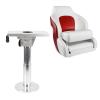 Asixxsix Adjustable Height Marine Seat Pedestal, Aluminium Alloy Boat Seat Pedestal, 360 Rotation, 13.78-19.69in Height Adjustable, Slide & Swivel with Guard for Boat Yacht Pontoon, RV view 3