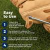TOFL Baseball Glove Lace Kit | 6 Leather Glove Laces, a Lacing Needle, Set of Thumb & Pinky Straps | Heavy Duty Cowhide for Baseball & Softball Glove Relacing Kit | Green view 2