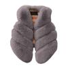 Girls Faux Fur Outwear Coat Jacket Vest Cute Warm Winter Toddler Girls Sleeveless Fleece Gilet (Grey, 1-2 Years) view 1