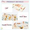 ALAZA Giraffe Lion Elephant Palm Tree 2 Piece Pajama Set Long Sleeve Top and Pants Sleepwear Unisex 18M view 4