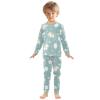 ALAZA Cute Elephant Star Balloon 2 Piece Pajama Set Long Sleeve Top and Pants Sleepwear Unisex 3T Multicolor view 3