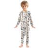 ALAZA Lovely Dog Puppy Animal 2 Piece Pajama Set Long Sleeve Top and Pants Sleepwear Unisex 6Y view 2