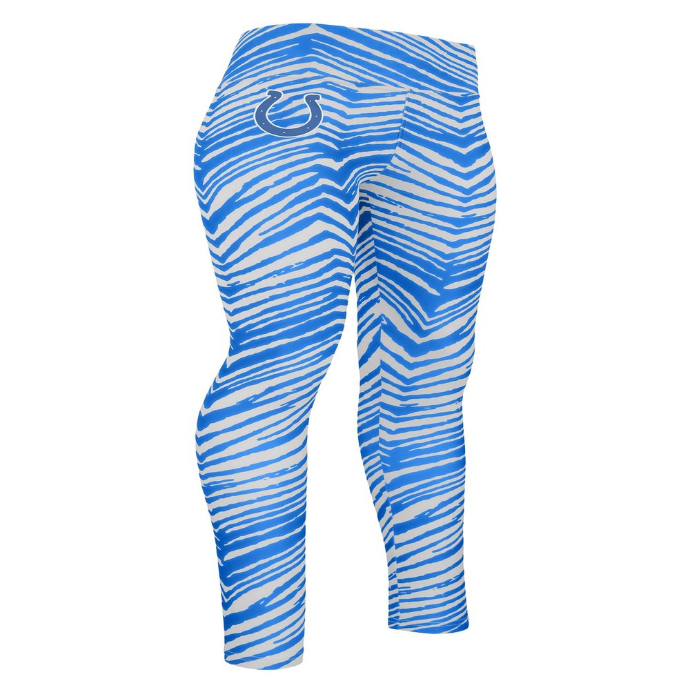 Zubaz NFL Women's Basic Zebra Print Legging, Indianapolis Colts, Small Team Color