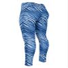 Zubaz NFL Women's Basic Zebra Print Legging, Tennessee Titans, Medium Team Color view 2
