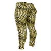 Zubaz NFL Women's Basic Zebra Print Legging, Pittsburgh Steelers, Large Team Color view 2