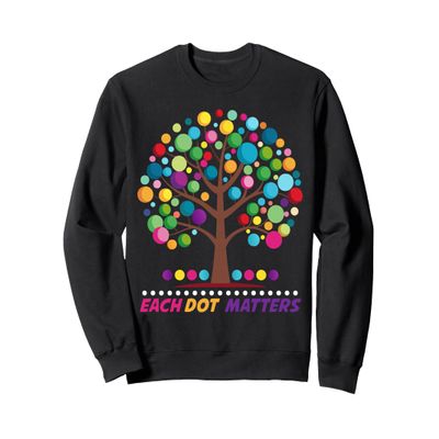 Each Dot Matters Inspirational Equality Tree Sweatshirt