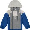 Carter's Baby Boys' Midweight Water-Resistant Fleece-Lined Jacket with Snap Pockets, Silver/Blue, 12 Months view 2