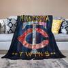 Minnesota City Baseball Blanket Soft Flannel Lightweight Outdoor Travel Blanket Living Room Bedroom Sofa Decoration Baseball Fan Gift 40x50 Inch view 1