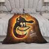 Baltimore City Baseball Blanket Soft Flannel Lightweight Outdoor Travel Blanket Living Room Bedroom Sofa Decoration Baseball Fan Gift 50x60 Inch view 3