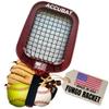 Accubat Fungo Racket for Baseball & Softball Training - Baseball Racket with Durable Frame & Replaceable Netting - Quality Design for Accurate Fly Balls & Grounders - USA Made (20 Ounce, Red)