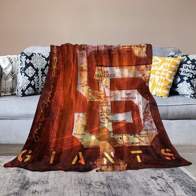 San Francisco City Baseball Blanket Soft Flannel Lightweight Outdoor Travel Blanket Living Room Bedroom Sofa Decoration Baseball Fan Gift 50x60 Inch