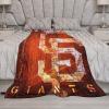 San Francisco City Baseball Blanket Soft Flannel Lightweight Outdoor Travel Blanket Living Room Bedroom Sofa Decoration Baseball Fan Gift 50x60 Inch view 3
