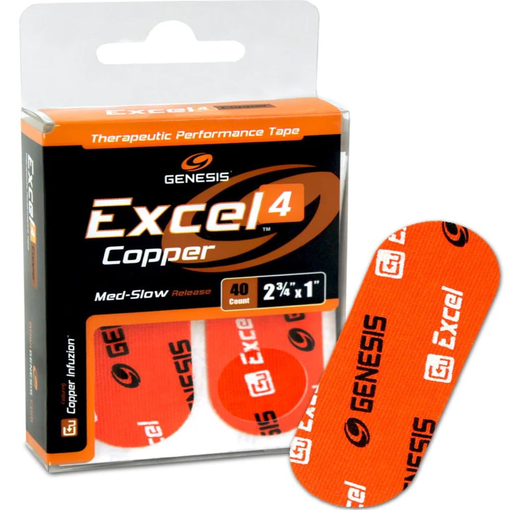 Solaravita Genesis Bowling Excel #4 Copper Performance Tape - Orange - 2.75" x 1" - 40 ct