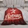 Houston City Baseball Blanket Soft Flannel Lightweight Outdoor Travel Blanket Living Room Bedroom Sofa Decoration Baseball Fan Gift 60x80 Inch view 3