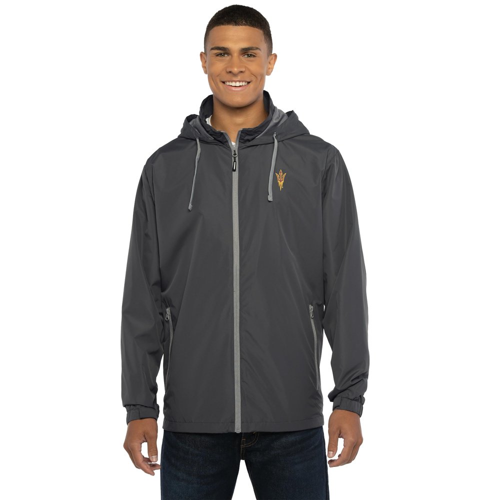 Vantage Apparel Men's Collegiate Premium Lightweight Packable Hooded Wind Jacket, Arizona State Sun Devils, XX-Large