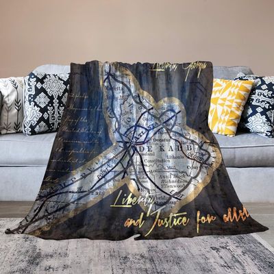 Atlanta City Baseball Blanket Soft Flannel Lightweight Outdoor Travel Blanket Living Room Bedroom Sofa Decoration Baseball Fan Gift 60x80 Inch