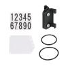 Secure Number Plate Holder for Bikes and Events, Round Tube view 1
