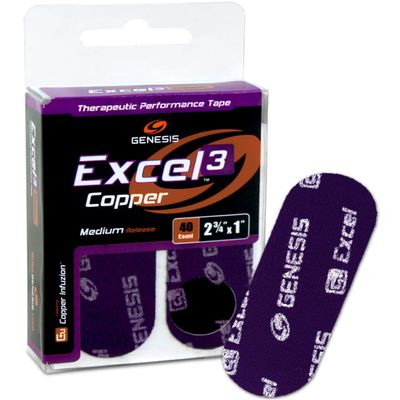 Solaravita Genesis Bowling Excel #3 Copper Performance Tape - Purple - 2.75" x 1" - 40 ct