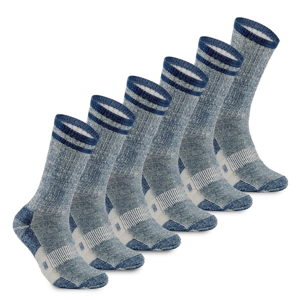 MERIWOOL 3 Pairs Merino Wool Midweight Hiking Crew Socks for Men and Women with Snug Calves Moisture-Wicking Cushioned Socks
