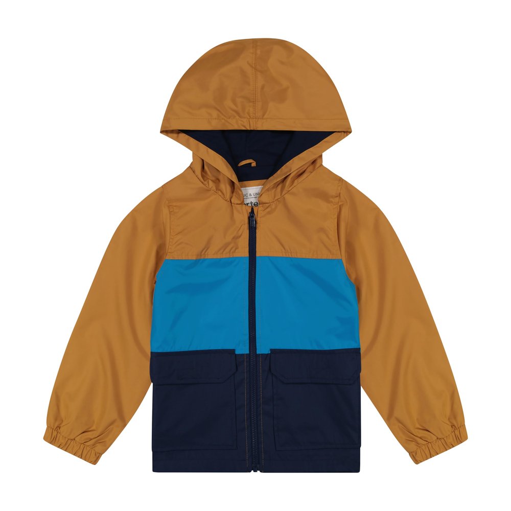Carter's Boys' Rainslicker Rain Coat, Camel, 7