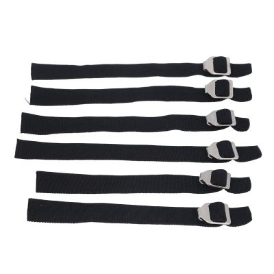 6pcs Shin Guard Replacement Straps Catcher Shin Guard Straps with Rustproof Metal Buckles for Baseball Leg Guard Straps