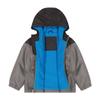 Carter's Baby Boys' Midweight Water-Resistant Fleece-Lined Jacket with Snap Pockets, Black/Grey, 12 Months view 2