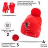 Ultra Game Adults Unisex NFL Official Super Soft Heritage Logo Winter Beanie Knit Hat with Extra Warm Touch Screen Gloves, Detroit Lions, Team Color, 1SIZE view 4