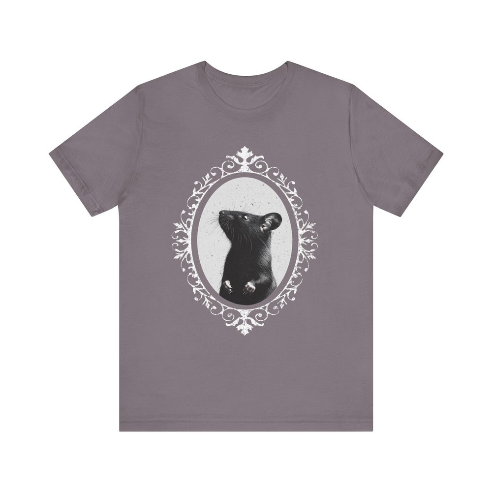 Victorian Black Rat Shirt, Retro Cute Rat Design, Weirdcore Rat Mom Tshirt, Creepy Cute Goth Apparel, Alternative Witchy Gift