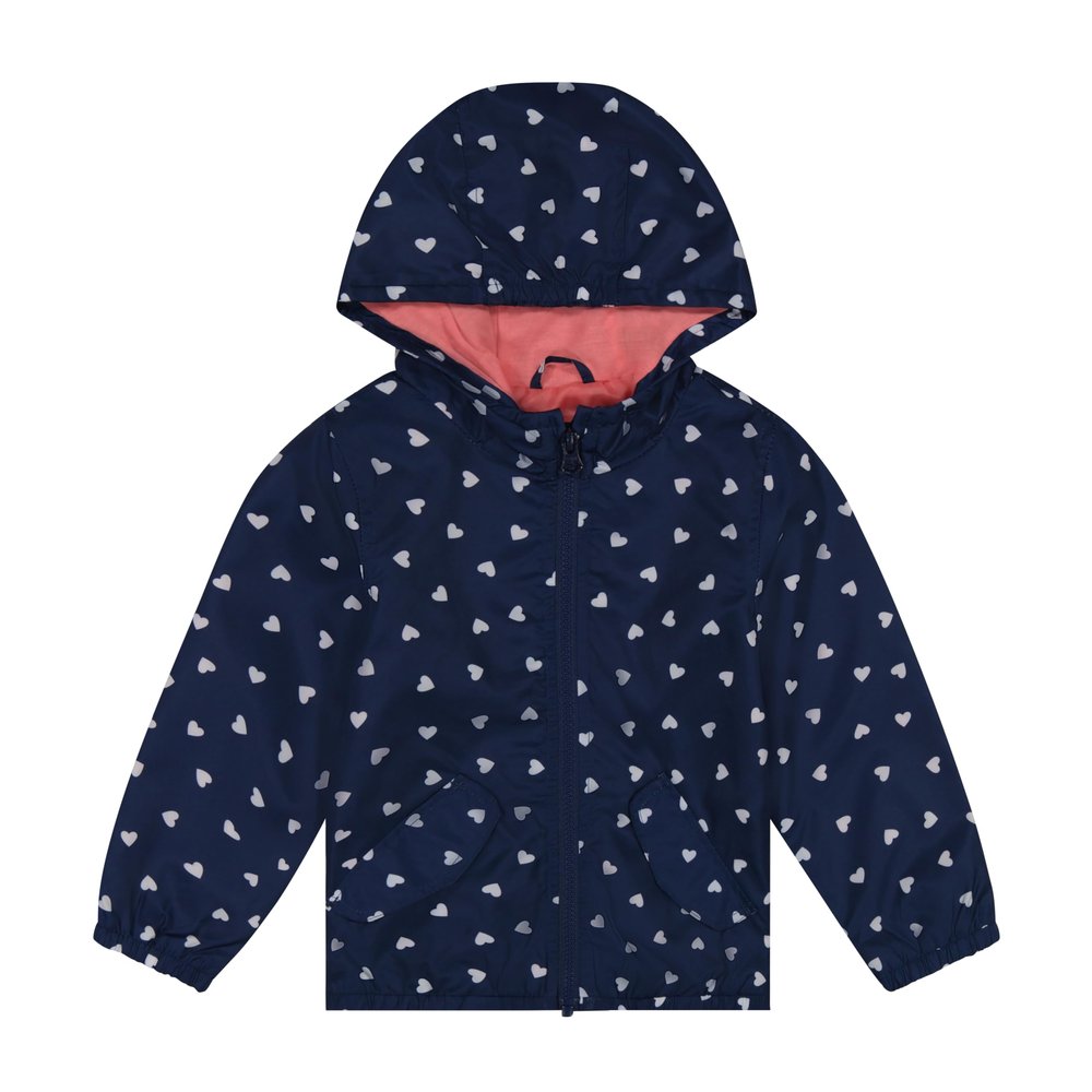 Carter's Baby Girls' Water-Resistant Lightweight Windbreaker, Navy Post, 2 Years