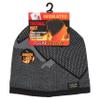 Polar Extreme Men's Sherpa-Lined Knit Winter Hat Warm, Durable, One Size Fits Most - Black Mountain view 2