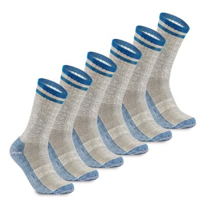 MERIWOOL 3 Pairs Merino Wool Midweight Hiking Crew Socks for Men and Women with Snug Calves Moisture-Wicking Cushioned Socks