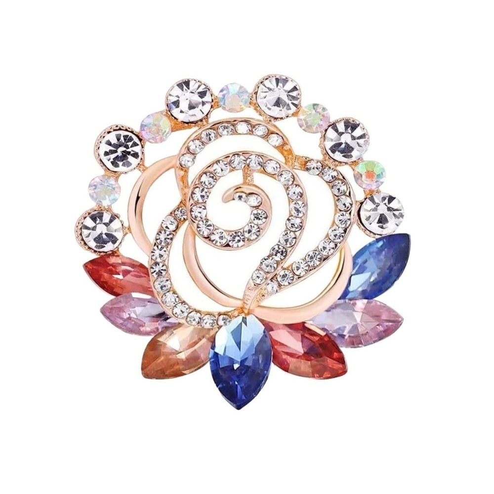 GTEFSWS Brooches Brooch Flower Brooch High-Grade Scarf Buckle Ladies Wild Clothing Pin Scarf Shawl Accessories Pin for Women Fashion