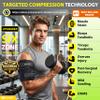 BLITZU Bicep Tendonitis Brace, Upper Arm Wrap, Tricep Compression Sleeve Support Bands for Men and Women with 2 Adjustable Straps, Pain Relief for Muscle Strains Recovery & Inflammation Black L-XL view 2
