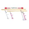 XAWSOP Ballet Bar Freestanding, Wall Mounted Ballet Barre Dance Barre Pole for Home Adjustable Height 80-120Cm, Barre Ballet Bar School Studio Gym Ballet Pole, 150cm, White,Pink-150cm view 2