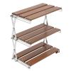 Tiardocge 3-Tier Foldable Camping Table, Picnic Cabinet Storage Rack, Portable Outdoor Cookware Storage for Picnic BBQ Beach Traveling Backyards view 1