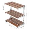 Tiardocge 3-Tier Foldable Camping Table, Picnic Cabinet Storage Rack, Portable Outdoor Cookware Storage for Picnic BBQ Beach Traveling Backyards view 3