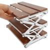 Tiardocge 3-Tier Foldable Camping Table, Picnic Cabinet Storage Rack, Portable Outdoor Cookware Storage for Picnic BBQ Beach Traveling Backyards view 4